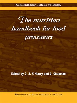 cover image of The Nutrition Handbook for Food Processors